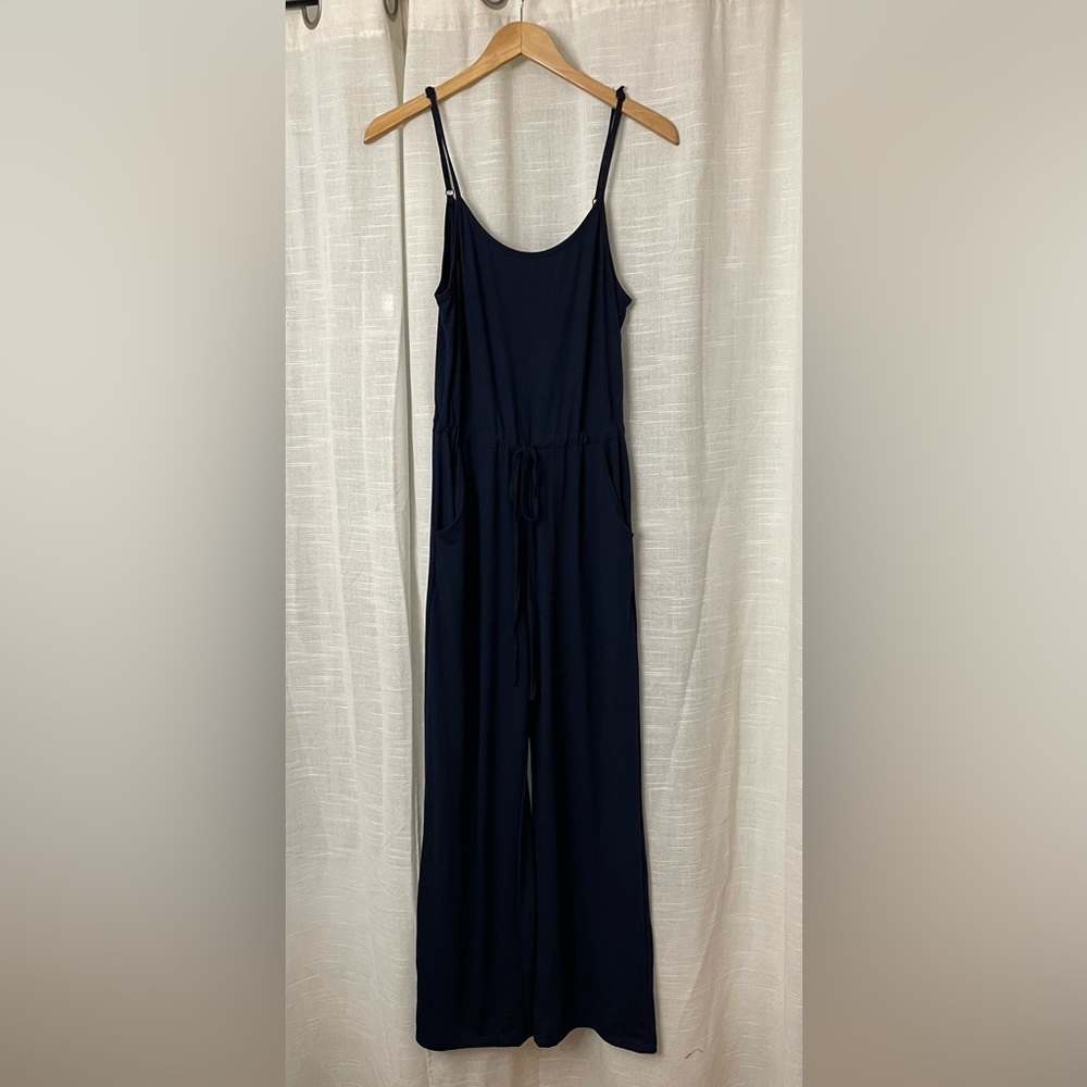 Navy Blue spaghetti strap jumpsuit